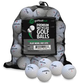 GolfBall Nut - 48 Used Golf Balls – Recycled Bulk White Mix for Practice & Play – Good Condition – Includes Mesh Bag – Budget-Friendly & Sustainable Golf Balls
