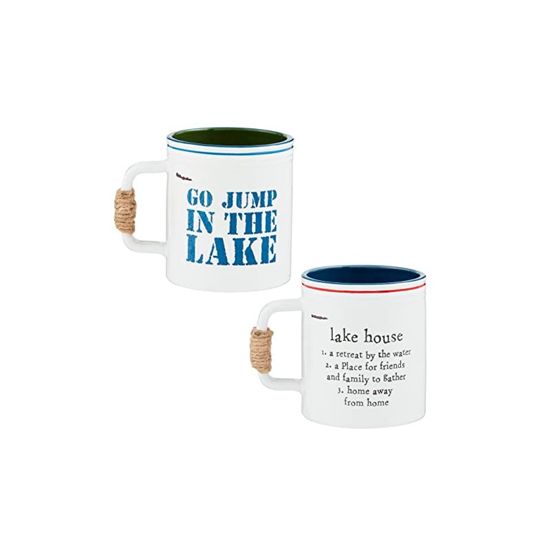 Mud Pie Go Lake Oar Handle Mug, 20 oz