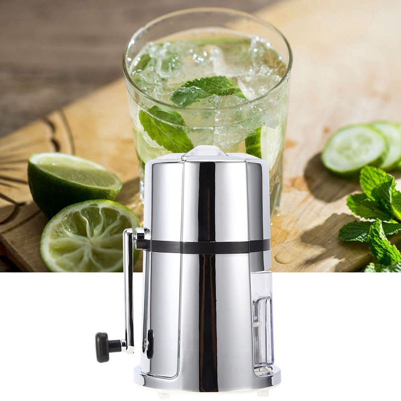 Natudeco Manual Ice Crusher Shaved Ice Machine Portable Snow Cone