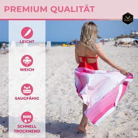 Sandrella Hammam Towel Sauna Women & Men Large 100 x 200 cm Cotton Beach Towel Blanket Peshtemal Pink