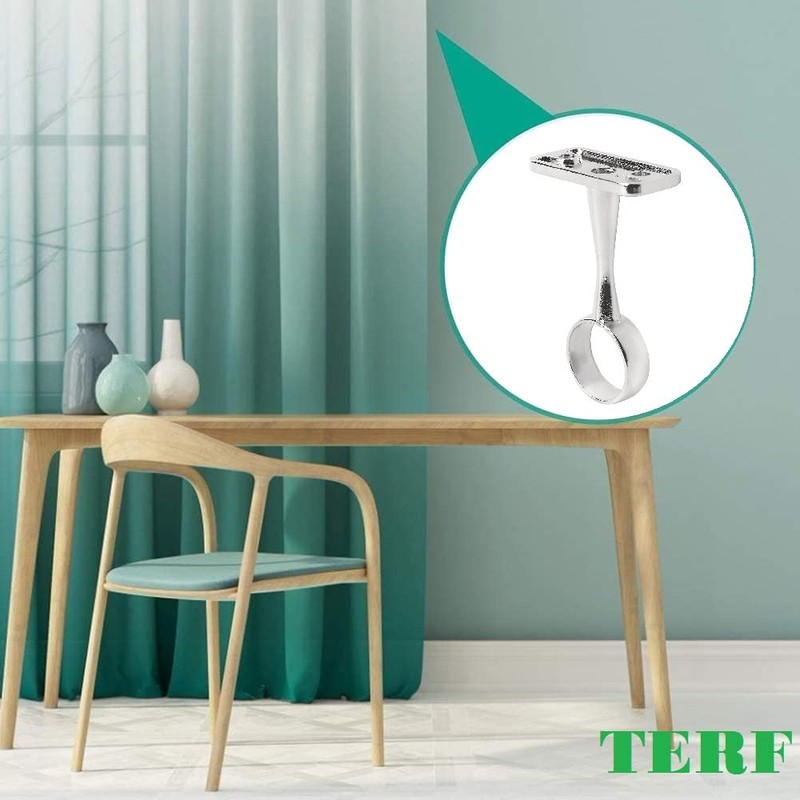 TERF® Polished Chrome Ceiling-Mount Bracket for Up to 25mm Diameter