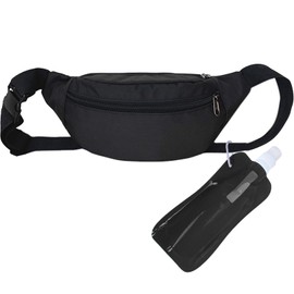BDSHUNBF Fanny Pack Fashionable Waist Bag Bum Bag, with Folding Water Bottle, Waist Pack Bag Adjustable Water Resistant, Belt Bag for Women Men Sports Walking Running Hiking Jogging Outdoor Sports