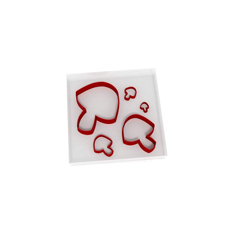 Set of 5 Mushroom Cutters Fondant Polymer Cookie Icing Crafts