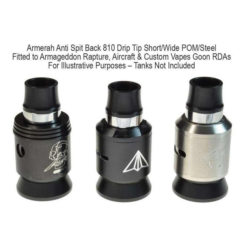 Armerah Anti Spit Back 810 Drip Tip eCig Mouthpiece Short/Wide