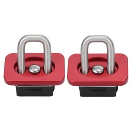 2pcs Stainless Steel Tie Down Anchors Truck Bed Side Wall Anchors Replacement for Chevy Silverado ColoradoRed