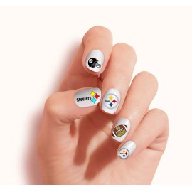 One Stop Nails Pittsburgh Steelers Clear Vinyl Cut, PEEL and STICK (NOT Waterslide) nail decals