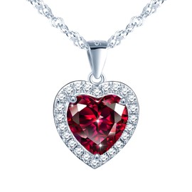 MŚ 1997 MENNICA ŚWIDNICKA Women's Aesthetic Necklace 6 Colours Heart of the Ocean Silver 925 Austrian Zircons Unique Gifts for Women with Attractive Design, Sterling Silver, Cubic Zirconia