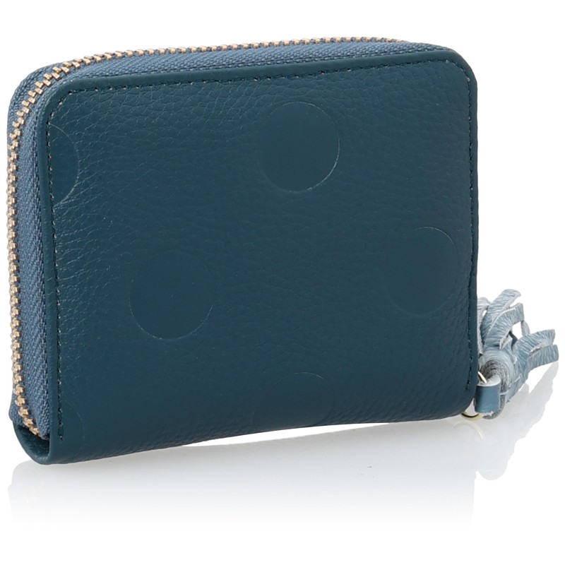 Perke 08-06-03910 Dot Embossed Jabara Card Wallet, BL
