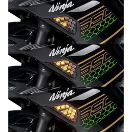 TST NEXUS Front LED Turn Signal (Sequential) ZX6R (13-24) ZX25R ZX4R NINJA1000 (17-24) NINJA650 (12-23) NINJA400 (18-23) NINJA250 (13-23) FLK03