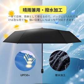 Ultra Lightweight Parasol, Supervised by an Active Dermatologist & JIS Certified, 100% UV Protection, Completely Light Blocking, Ultra Lightweight, One-Touch Automatic Opening/Closing, Heat Shield