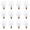 Sunlite G16.5 Incandescent Clear Globe Light Bulb, 15 Watts, 105