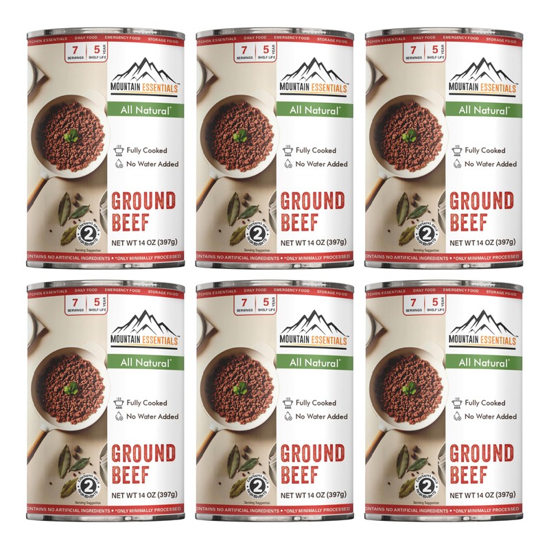 MOUNTAIN ESSENTIALS Ground Beef 14 Oz Fully Cooked Ready to