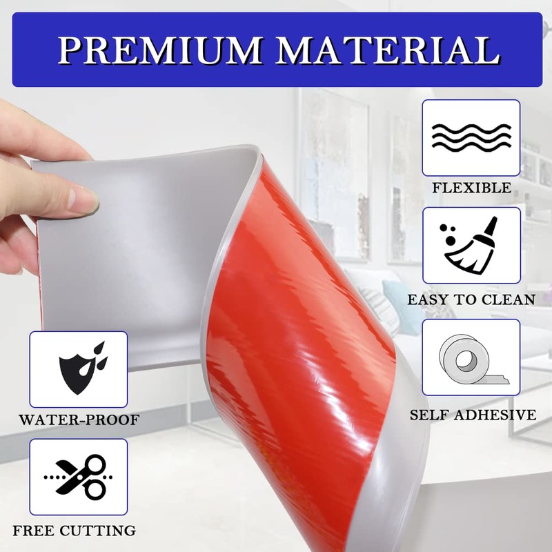 LSGCQ Flexible Baseboard Molding Trim 4 Inch x 60 Feet