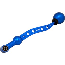 COMBO VMS Racing Dual Bend SHORT THROW SHIFTER CNC Aluminum in BLUE CNC Aluminum Metal and 10x1.5mm BLUE ROUND Ball SHIFT KNOB 5 Speed for Honda Civic CX LX DX EX Si CRX CTR iTR LS GS GSR VTEC V-TEC 2DR 4 DR 2 4 Door Coupe Hatchback HB JDM 1988 1989 1990