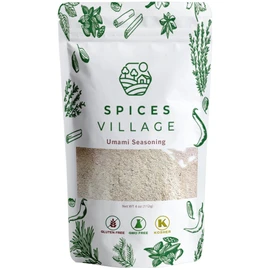 Spices Village Umami Seasoning, Umami Powder Mix of Mushroom Powder, Onion, Salt & Mustard, Ramen Seasoning, 4 oz, Non-GMO, Kosher, Resealable Bag