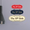 Signs ByLITA Designer The 19th Hole Sign (Black Gold) -