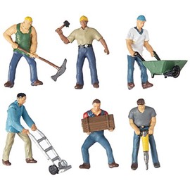 Bachmann Trains - FIGURES - CONSTRUCTION WORKERS (6pcs/pk) - HO Scale