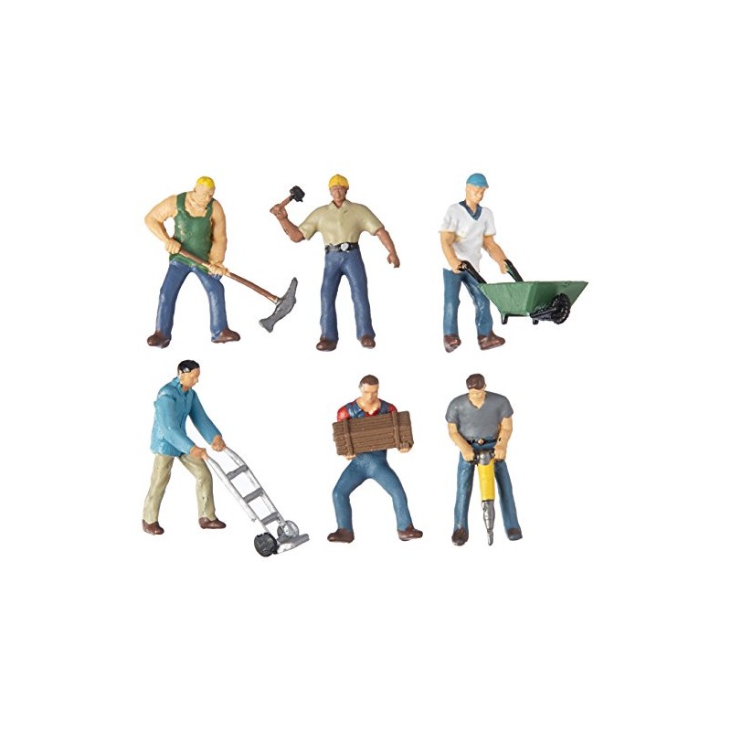 Bachmann Trains - FIGURES - CONSTRUCTION WORKERS (6pcs/pk) - HO
