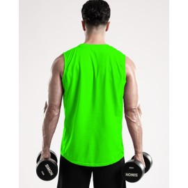 DRSKIN Men's 1 Pack Tank Tops Sleeveless Shirts Athletic Muscle Mesh Dry Fit Gym Training Workout Fitness Bodybuilding (Big-ME-TA-(LG), M)