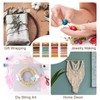 16 Colours Thread Cord Multicoloured Flax, Natural Rope for Crafts