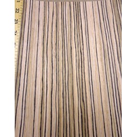 Zebrawood Composite Wood Veneer 24" x 96" with Paper Backer 1/40" Thickness