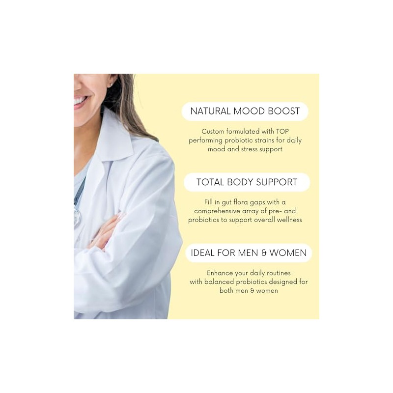 Probiotic - Histamine-Free D-Lactate Free - Probiotics for Mood with