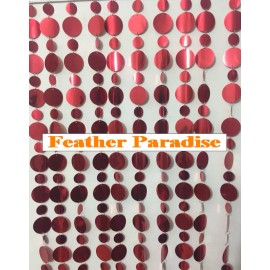 Feather Paradise Retro PVC Metallic Red Beaded Garlands with 8 pcs 40 inches Long  strands
