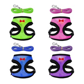 Tezuyok 4 Pcs Chicken Harness and Leash for Hens Funny Chicken Accessories Comfortable Hen Vest Breathable Mesh Chicken Accessories for Hens