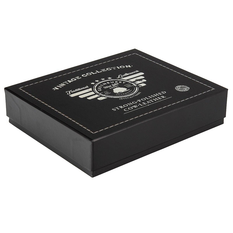 Greenburry Vintage Black Wallet Leather 12,5 cm