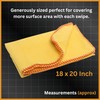 Tek Automotive Yellow Dusters 5 Pack - Extra Large Cotton