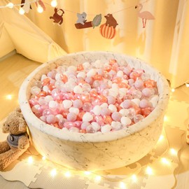 Star Ball Pit Balls for Toddlers- 200 Pcs Crush Proof Plastic Toy Balls for Toddler Ballpit, Ball Pits Play Tent, Baby Pool Water Toys, Christmas Party Decoration, Photo Props