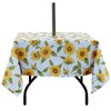 EHouseHome Outdoor Indoor 60inch SquareTablecloth with Umbrella Hole and Zipper,