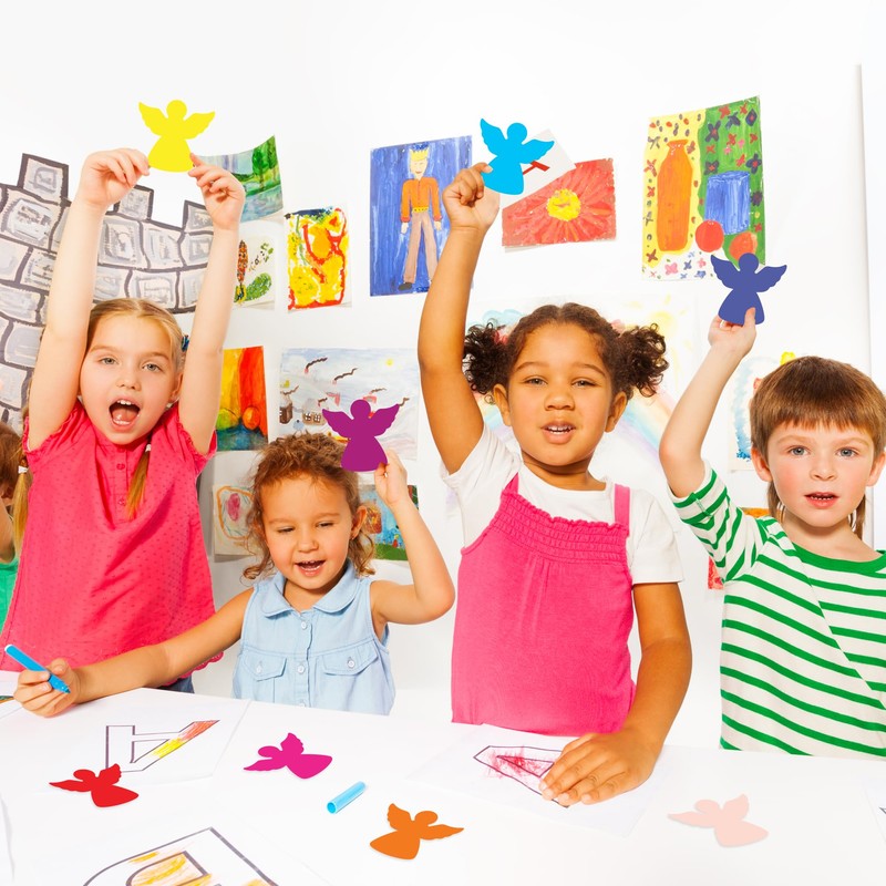 Paper Angel Cutouts 108pcs | Cut Out Shapes for Bulletin