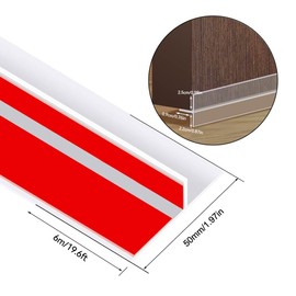 Ainiv T-Shaped Door Draft Stopper,1.97 in X 20 Ft Weather Stripping Door Seal Strip,Strong Adhesive Door Draft Stopper for Side of Door,Weather Stripping for Doors & Windows Gaps,Transparent