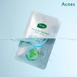 Acnes Real Icey Soothing Mask Sheet Pack (10 sheets) / 아크네스 리얼 아이시 수딩 마스크 시트팩 10매