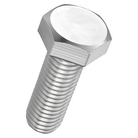 Kozelo 1 Pcs Hex Head Screws Bolts - [M16-2x40] 304 Stainless Grade A2-70 Steel Fully Threaded Hex Tap Metric Hexagon Head Machine Bolts Right Hand External Hex Drive, Silver