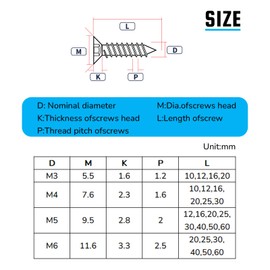 QANCEN 50 Pcs M4x25mm Torx Self-Tapping Wood Screws,Flat Head Countersunk Torx Security Anti-Theft Screw,304 Stainless Steel Self Drilling Sheet Metal Screw