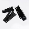 Folding Support Hinges, 80 Degree Spring Loaded, Black Metal Cabinet