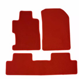 Car Floor Mats for Honda Civic 2006-2011,Nylon Red Carpet All Weather Waterproof Auto Liners Foot Pads Set