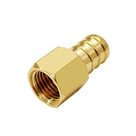 Joywayus Brass PEX Pipe Fitting, 1/2" PEX x 1/4" NPT Female Pipe Fitting Adapter (Pack of 5)