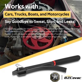 Bzcovac Flywheel Turner Locking Holding Tool, Flexplate Turning Tool for Automotive Engines & Outboard Motor Servicing