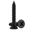 Wood Screws 1 Inch, 130 PCS FIXLINK Premium Flat Head