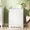 Tangkula Bathroom Storage Cabinet, Slim Floor Cabinet with Toilet Paper