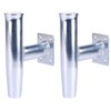 Amarine Made 2Pcs Wall Mounted Aluminum Tournament Style Single Rod