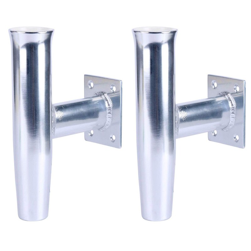 Amarine Made 2Pcs Wall Mounted Aluminum Tournament Style Single Rod