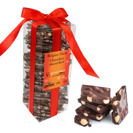 Belgian Gourmet Dark Chocolate Bark with Salted Almonds - Gift Box