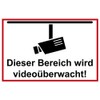 Surveillance Sign | 30 x 20 cm | "Dieser Bereich