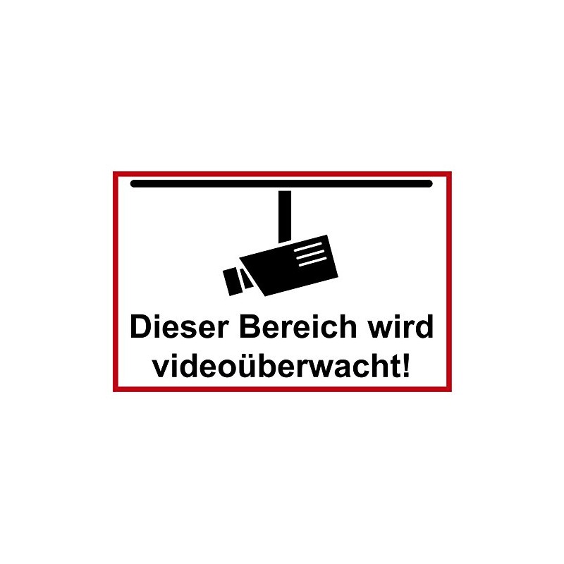 Surveillance Sign | 30 x 20 cm | "Dieser Bereich