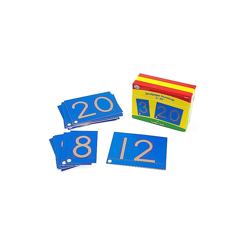 Didax Educational Resources Sandpaper numerals 0-20 Cards