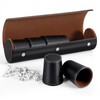 Leather Dice Cup Set, 5 Black Leather Dice Cups +